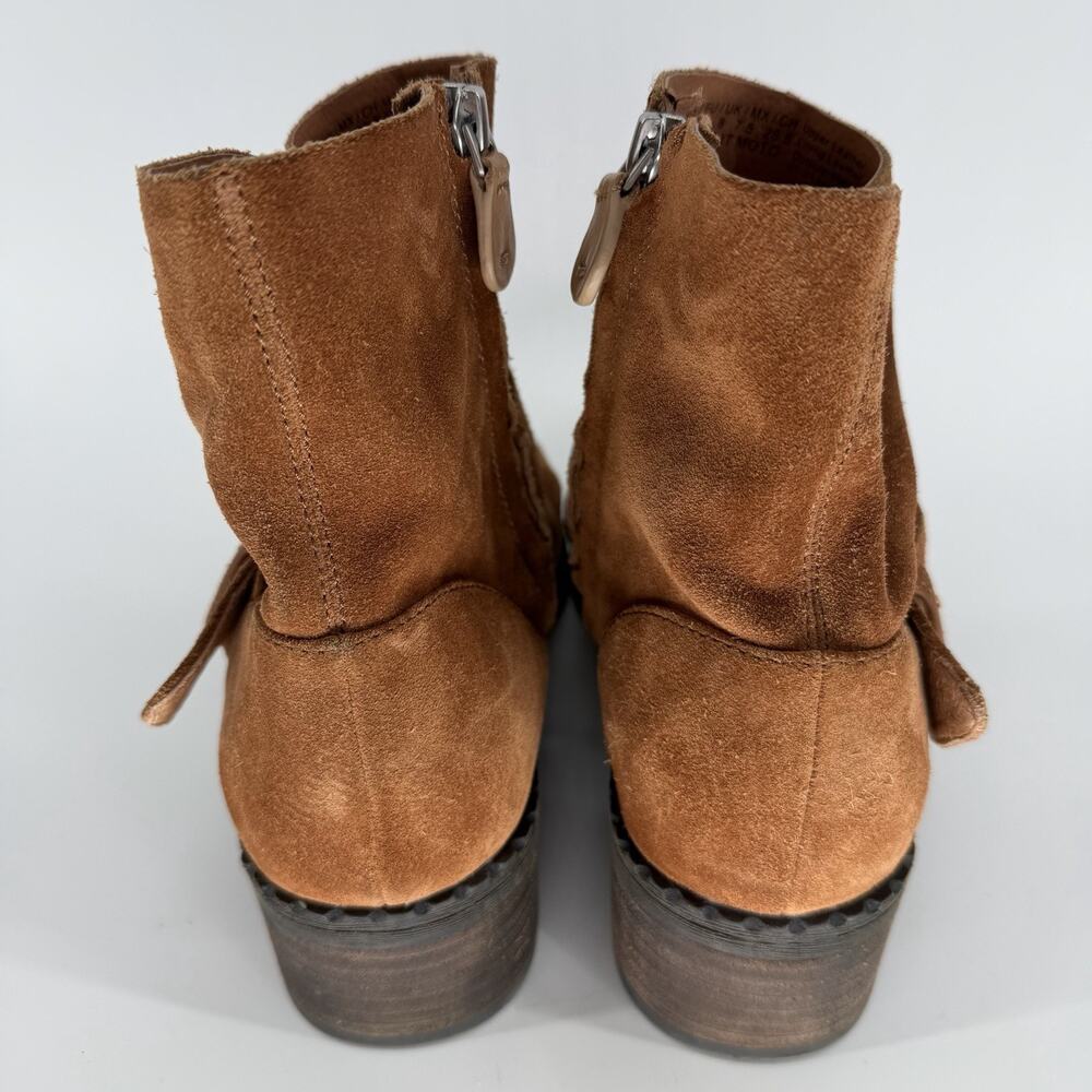 Gentle Souls by Kenneth Cole Boots Womens 10 Best Slit Ankle Booties Brown Suede - Picture 6 of 10